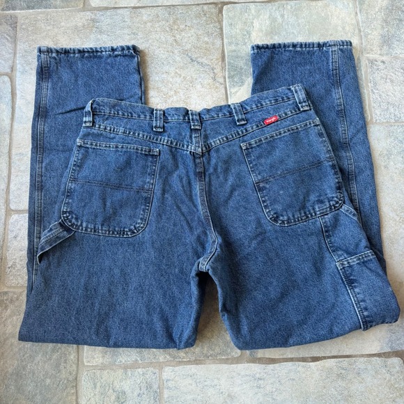 Vintage Wrangler Fleece Lined Carpenter Jeans Men's 36x34 Utility Workwear Pants - Picture 3 of 6